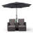 Duenweg Long Double Chaise with Cushions and Table