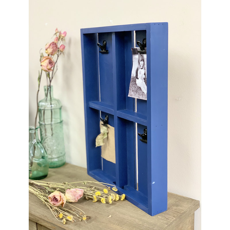 Cadre photo en bois Bressler, bleu