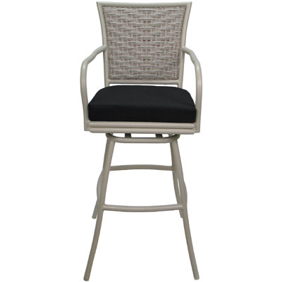 Outdoor Indoor Bar Stool Extra Tall With Arms by Bay Isle Home