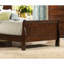 Lit-bateau classique de style Louis Philipe avec motif de cerisier brun-114230631-121473107