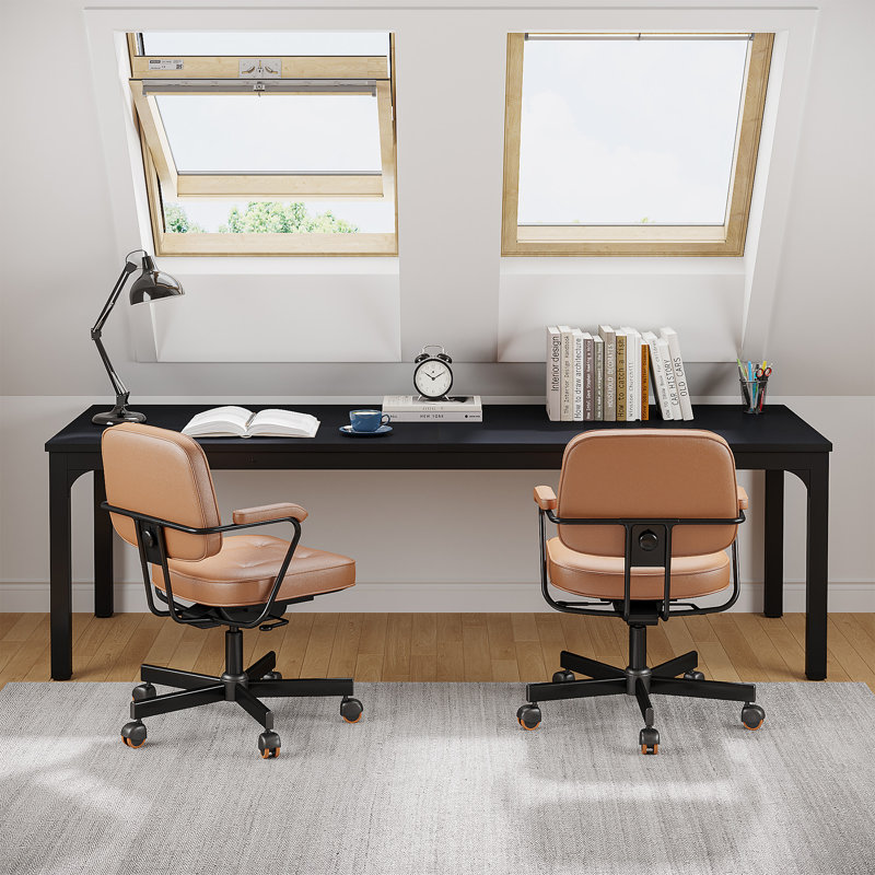 Bureau d'ordinateur l 78,74 po Perello, Noir