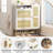 Rattan Shoe Cabinet With 3 Flip Drawers, Free Standing Shoe Storage Organizer With Adjustable Shelves-1988858852