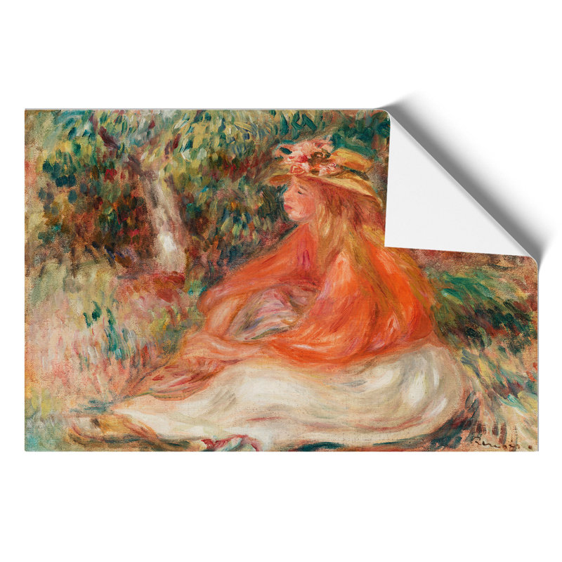Seated Woman by Pierre Auguste Renoir - Frameless Print, 21cm H x 30cm W x 0.1cm D