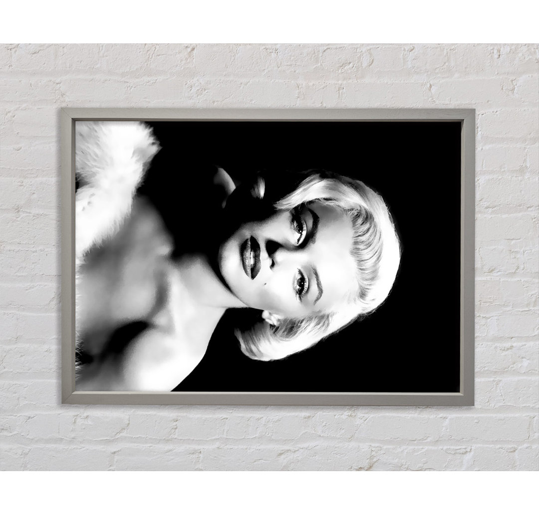 Marilyn Monroe Classic B N W - Einzelner Bilderrahmen Kunstdrucke auf Leinwand