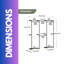 Heavy Duty Wall-Mounted Metal Clothes Rail Open Wardrobe