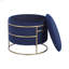 Repose-pieds rond élégant avec cadre doré-1024257885