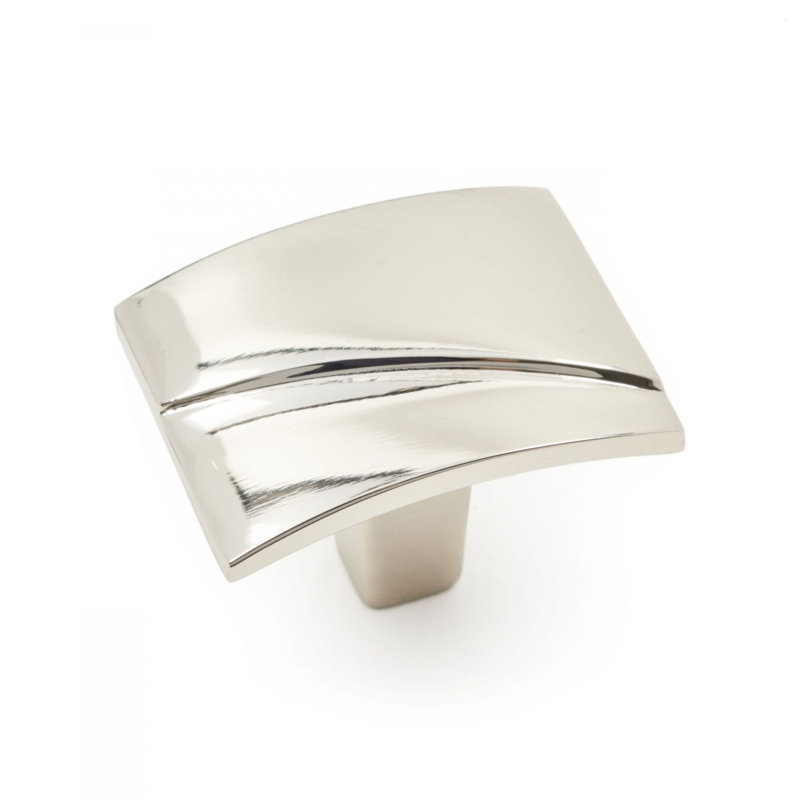 CK Series Brass Rectangle Knob, Polished Nickel