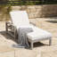 Chaise longue inclinable d'extérieur réglable à 5 positions avec coussin en mousse moelleuse, siège de patio résistant aux intempéries