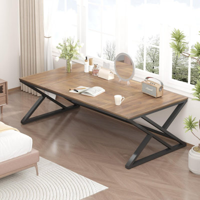 Modern Pc Study Gaming Writing Table for Two Person, Workstation Executive Desk by 17 Stories