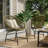 NUSA OUTDOOR PATIO WICKER CHAIR, GREEN PE RATTAN & IRON FRAME, SET OF 2