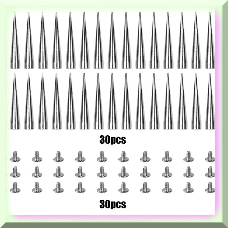 Silver Spike and Studs Set 30PCS