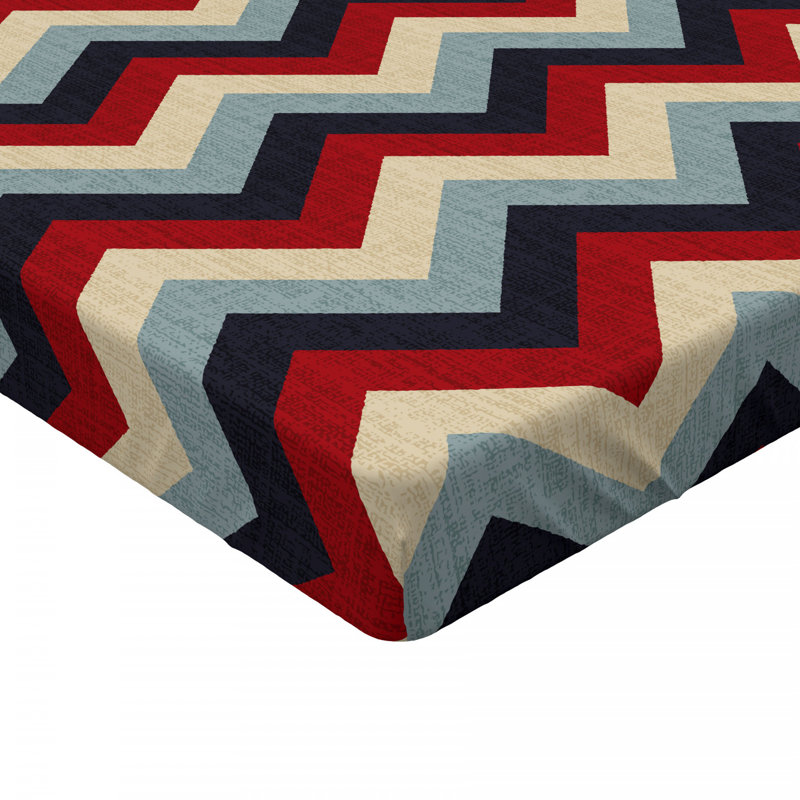 Microfiber Chevron Fitted Sheet, Twin Fitted Sheet