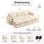 Canapé modulaire surdimensionné en tissu 125,6 po-356569993