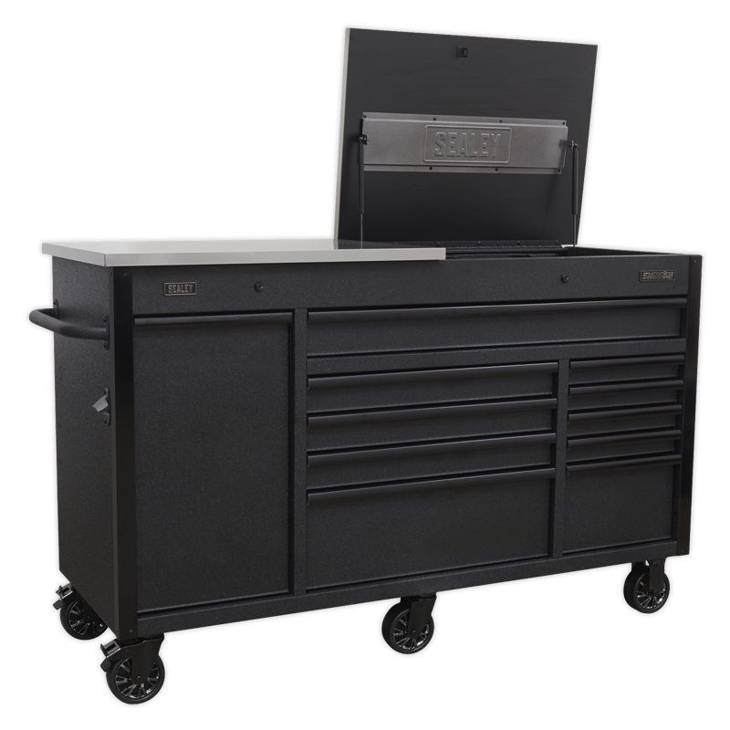 38.9" H x 62.99" W x 22.99" D Mobile Tool Cabinet with Power Tool Charging Drawer