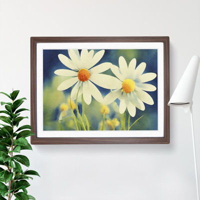 Irresistible Watercolour Daisy Flowers - Single Picture Frame Painting