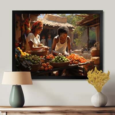 «African Vibrant Market I», reproduction d'art sur toile