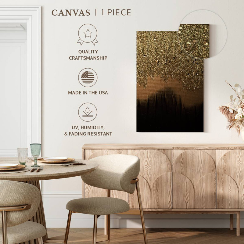 Avery Black Gold Shimmer, 36" H x 24" W