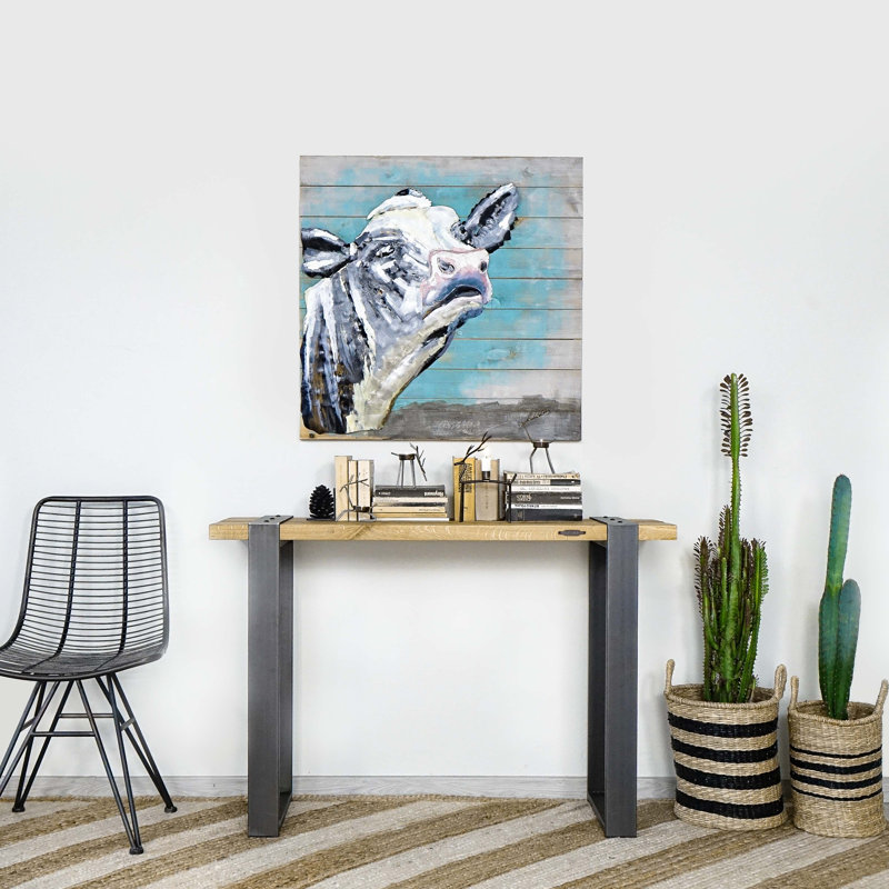 Lena Solid Wood Top Console Table, 80 H x 120 W x 40 D cm