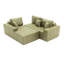 Canapé-lit d'angle en similicuir avec méridienne comprimée, canapé sectionnel en forme de L avec mousse haute densité, aucun assemblage requis-598765868