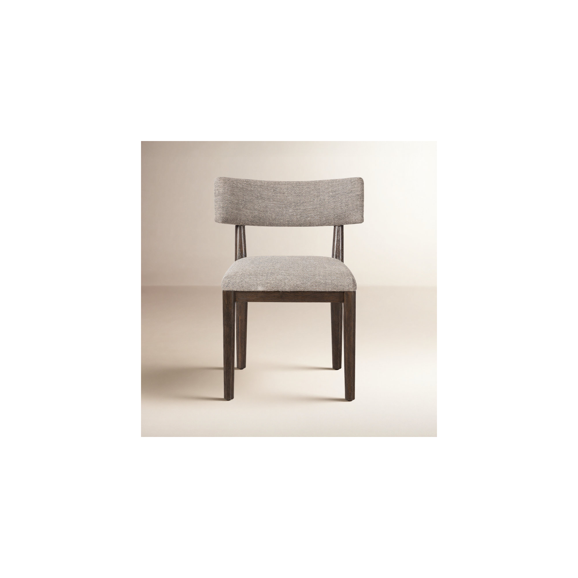 Amali Side Chair, Polyester Blend Alcala Nickel, Burnt Parawood
