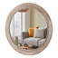Miroir mural rustique rond, miroir circulaire en bois 35,43 pouces avec perles, miroir décoratif de ferme pour salon, chambre à coucher, cuisine, entrée (blanc)