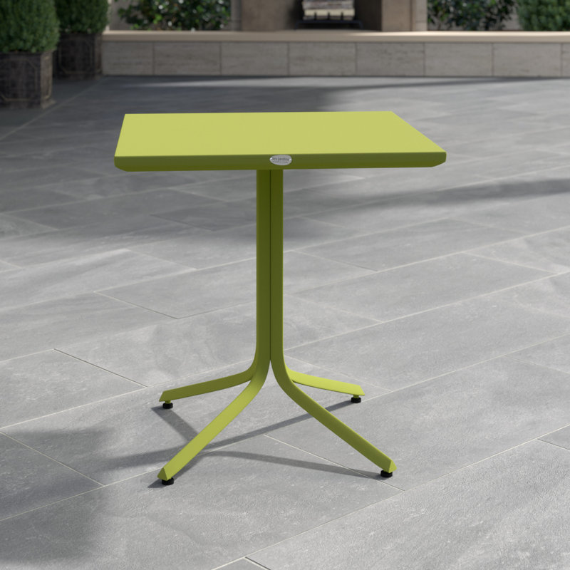 Hybrid 77 Outdoor Square Bistro Table, Lime