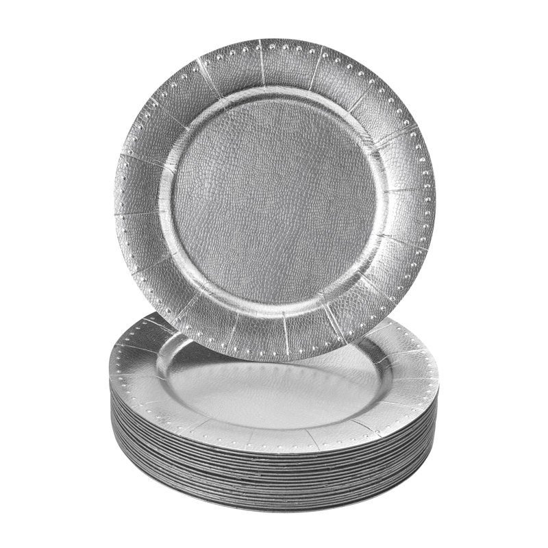 Assiette plate en papier épais et jetable