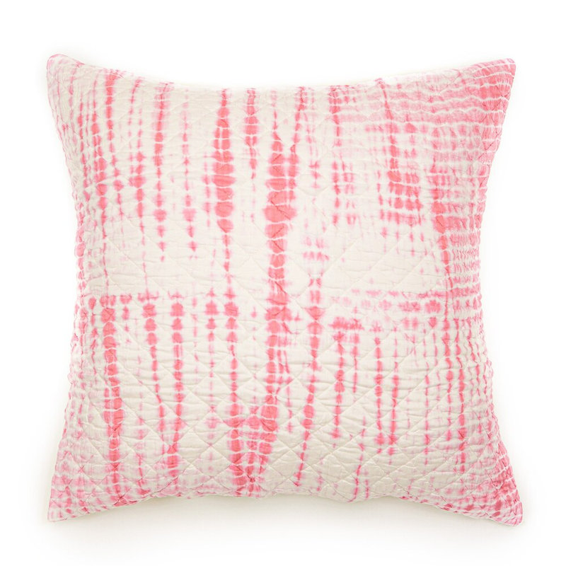 Tie Dye Sham, Euro, Pink/White