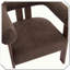 Chaise d'appoint moderne rembourrée avec accoudoirs ronds pour la décoration intérieure-654005636