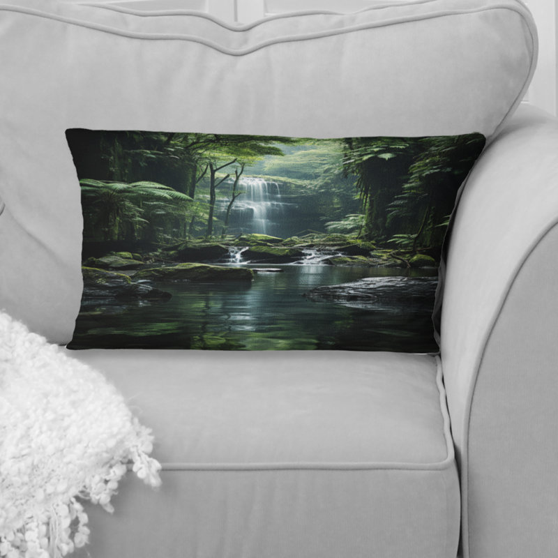 Coussin Waterfall Hidden Oasis Forest II - Waterfall