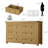 Jaretssi 6 - Drawer Double Dresser 42.7' W, Chest of Drawers with Metal Square Handle-1045722470