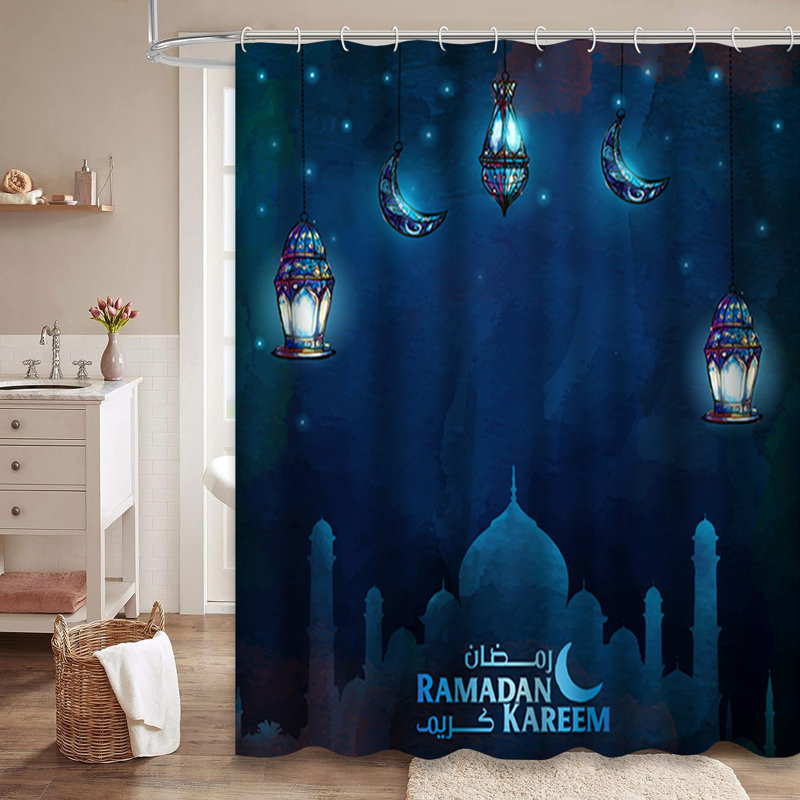 Rideau de douche à double sens avec 12 crochets Forest Road, L 72 po x l 78 po