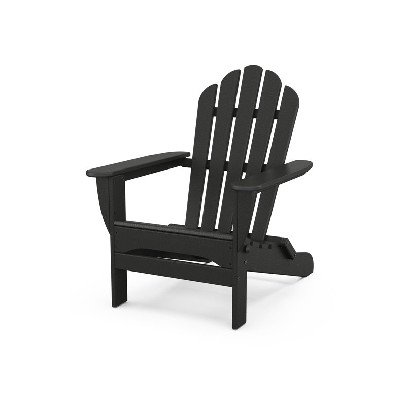 Monterey Bay Folding Adirondack Chair, Charcoal Black