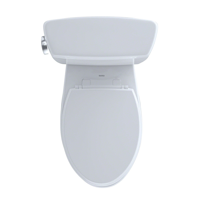 Drake® 1.6 GPF Elongated Two-Piece toilet (Seat Not Included), Cotton - With SanaGloss, Gravity
