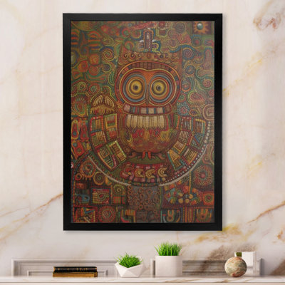 Portrait tribal de hibou sur toile