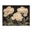 Noir et blanc pivoines de minuit II - art mural en bois pivoines - sur bois de pin naturel-11666870