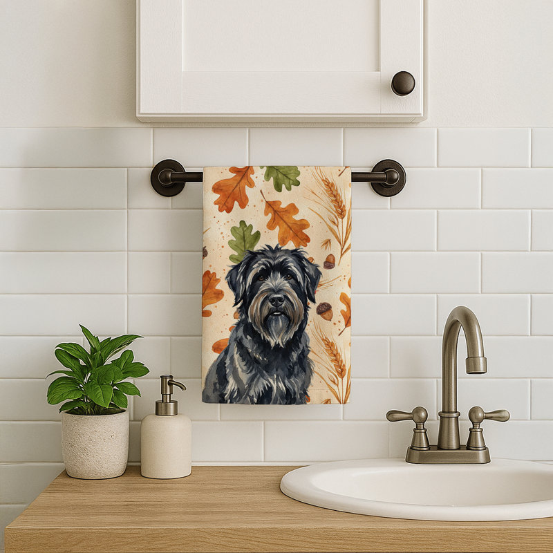 Bouvier des Flandres Heirloom Fall Kitchen Towel, Bouvier des Flandres