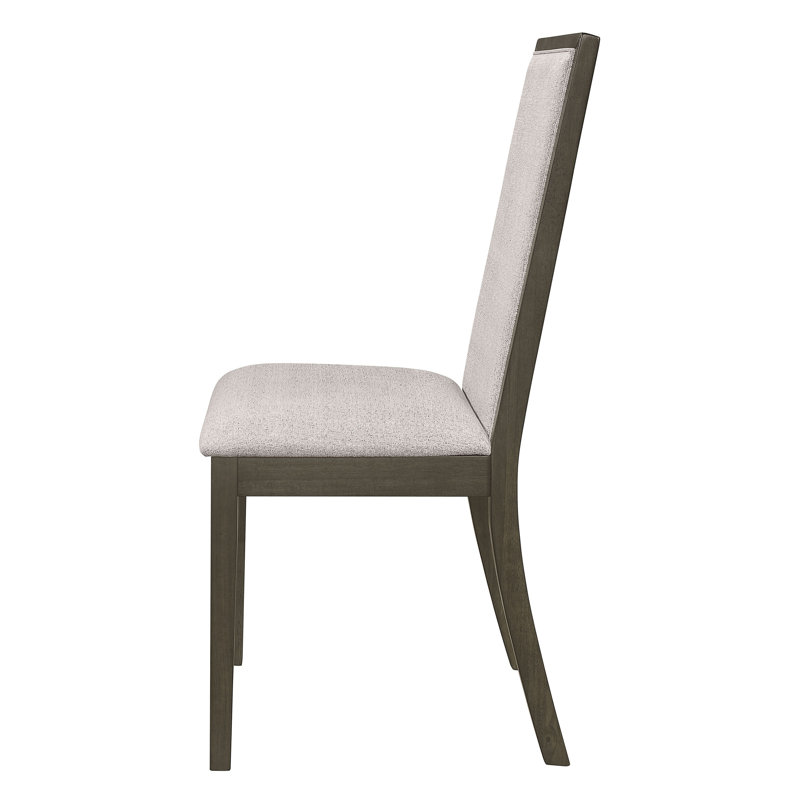Ensemble de chaises d'appoint rembourrées beige et gris foncé Dejhanae (ensemble de 2)