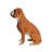 Sitting Boxer Dog Statue