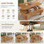 Table basse à plateau relevable pour salon 42 po - Rangement caché à panneau cannelé-863116551