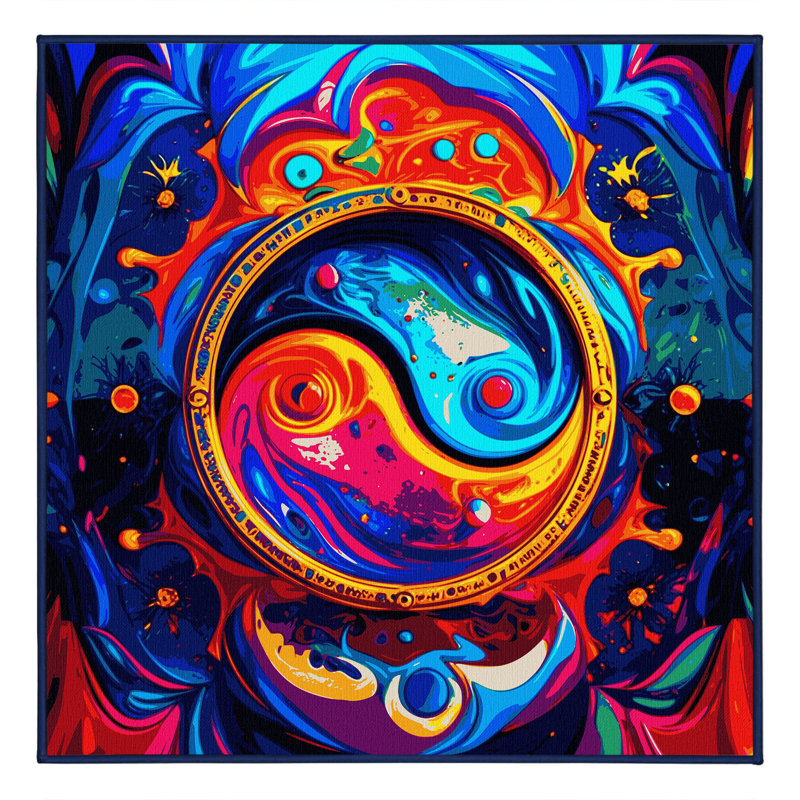 Vivid Bloom Rug, Square 8'