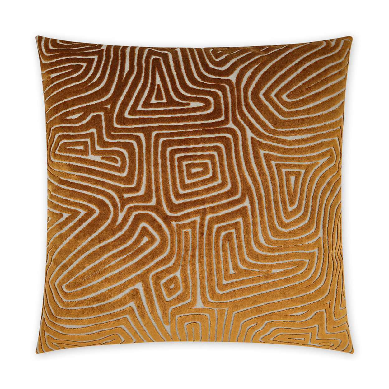 Vertigo Throw Pillow, Rust, Square 20"