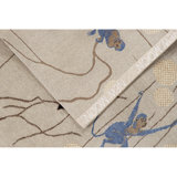 Saru Area Rug in Chocolate Brown/Walnut/Ivory/Cobalt Blue