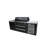 Mont Alpi 94"W x 23"D x 46"H Black Stainless Steel Premium Modular Outdoor Kitchen Island with Refrigerator + 44"W 6-Burner BBQ Grill + Side Burner + Granite Countertops + Storage Cabinets & Drawers + Cover + Natural Gas Convertible + Lifetime Warranty