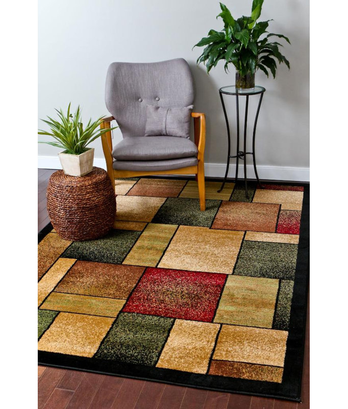 Tapis intérieur/extérieur Tobis ivoire/vert