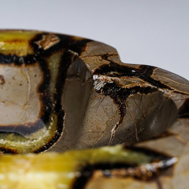 Polished Septarian Heart Shaped Dish (2.8 Lbs)