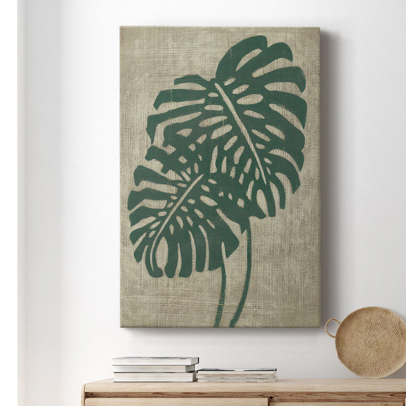 Rétro verdure I - peinture sur toile tendue, H 18 po x l 12 po x P 1,5 po