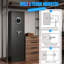 3-5 Gun Safe, 54'' Biometric Gun Safe For Pistols, Fingerprint Safe With Removable Shelf And Backlit Keypad, Quick Access Gun Cabinet With Dual Alarm And Mute Function-129047068