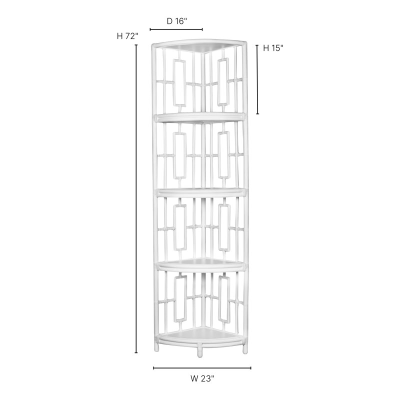 Manley Corner Bookcase, Turquoise