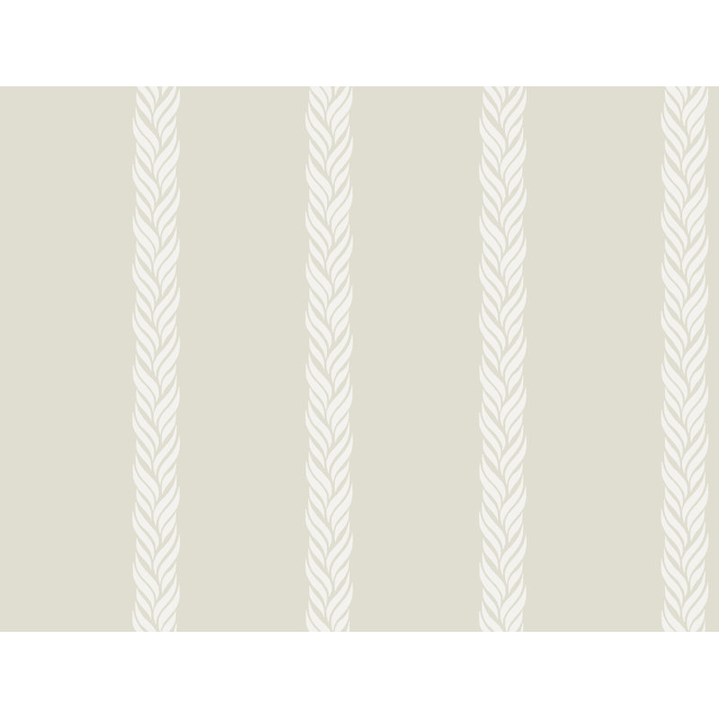 Braided Stripe Striped Wallpaper Double Roll by Ronald Redding, Tan